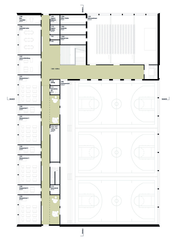 Grundriss OG Schul- + Sportzentrum Oberarth